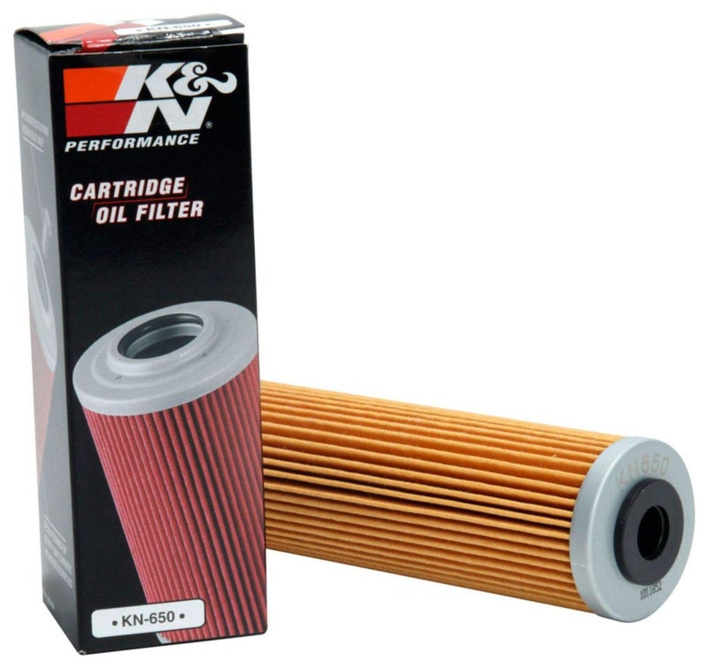 K&N Motorcycle Oil Filter: High Performance, Premium, Designed to be used with Synthetic or Conventional Oils: Fits Select KTM, Husqvarna Vehicles, KN-650 - Image 1